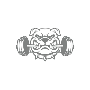 Bulldog Araba Sticker 17x17 Cm Gri