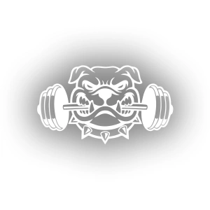 Bulldog Araba Sticker 17x17 Cm Beyaz