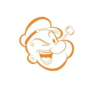 Temel Reis Araba Sticker 17x17 Cm Turuncu