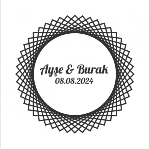 Yuvarlak Geyikli Kış Etiketi Kına Nişan Düğün 3x3 cm özel etiket / 50 adet sticker