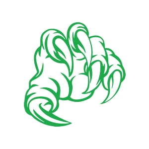 Pençe Araba Sticker 17x17 Cm Yeşil