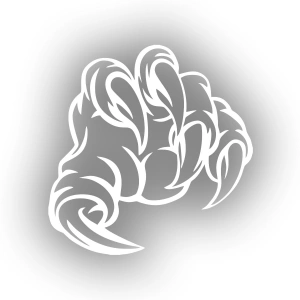 Pençe Araba Sticker 17x17 Cm Beyaz