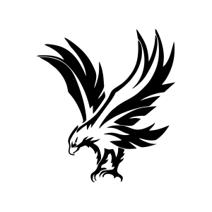 Kartal Araba Sticker 17x17 Cm Siyah