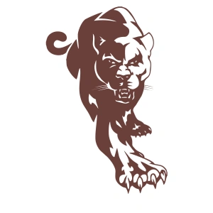 Panter Araba Sticker 17x17 Cm Kahverengi