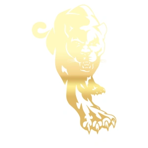 Panter Araba Sticker 17x17 Cm Gold