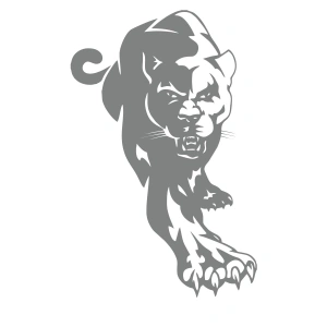 Panter Araba Sticker 17x17 Cm Gri