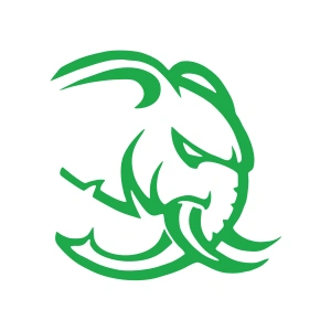 Kızgın Fil Araba Sticker 17x17 Cm Yeşil