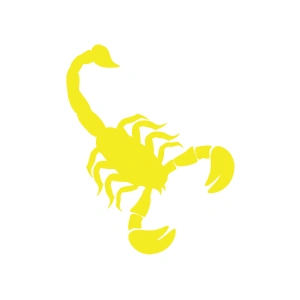 Akrep Araba Sticker 17x17 Cm Sarı