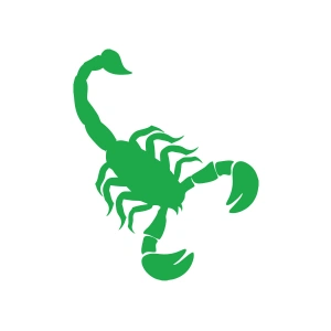 Akrep Araba Sticker 17x17 Cm Yeşil