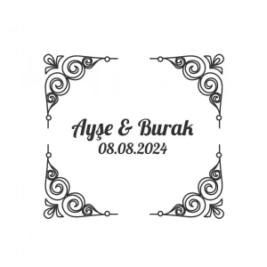 Kırmızı Meyveli Oval Kış Etiketi Kına Nişan Düğün 3x3 cm özel etiket / 50 adet sticker