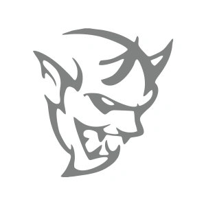 Şeytan Araba Sticker 17x17 Cm Gri