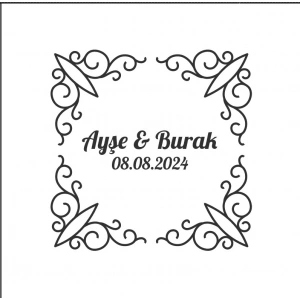 Kış Meyveli Kuşlu Oval Etiket Kına Nişan Düğün 3x3 cm özel etiket / 50 adet sticker