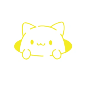 Kedi Araba Stickeri 17x17 Cm Sarı