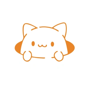 Kedi Araba Stickeri 17x17 Cm Turuncu