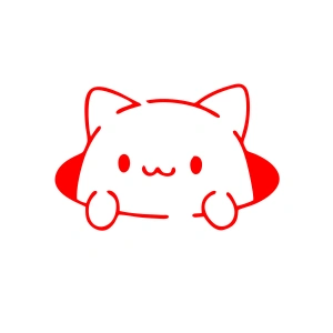 Kedi Araba Stickeri 17x17 Cm Kırmızı