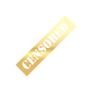 Censored Araba Sticker 17x17 Cm Gold