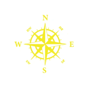 Pusula Araba Sticker 17x17 Cm Sarı