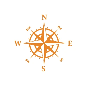 Pusula Araba Sticker 17x17 Cm Turuncu