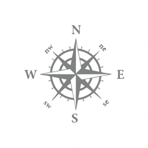 Pusula Araba Sticker 17x17 Cm Gri