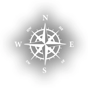 Pusula Araba Sticker 17x17 Cm Beyaz