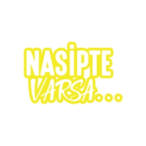 Nasipte Varsa Araba Sticker 17x17 Cm Sarı