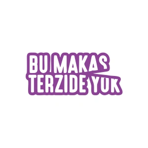 Bu Makas Terzide Yok Araba Sticker 17x17 Cm Mor