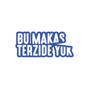 Bu Makas Terzide Yok Araba Sticker 17x17 Cm Mavi