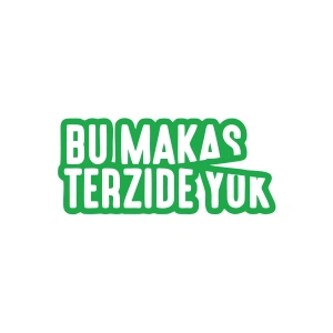 Bu Makas Terzide Yok Araba Sticker 17x17 Cm Yeşil