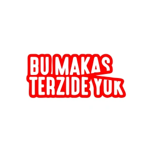 Bu Makas Terzide Yok Araba Sticker 17x17 Cm Kırmızı