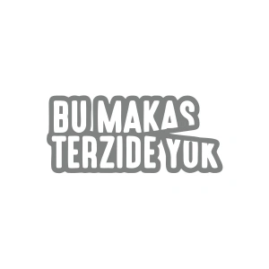 Bu Makas Terzide Yok Araba Sticker 17x17 Cm Gri