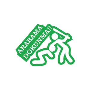 Arabama Dokunma Araba Sticker 17x17 Cm Yeşil