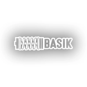 Basık Araba Sticker 17x17 Cm Beyaz