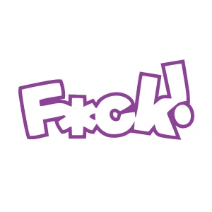 F*ck Araba Sticker  17x17 Cm Mor