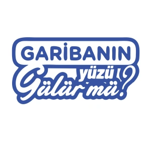 Garibanın Yüzü Gülür mü? Araba Sticker 17x17 Cm Mavi