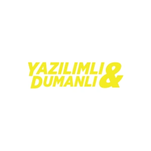 Yazılımlı&Dumanlı Araba Sticker 17x17 Cm Sarı