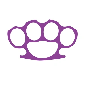 Muşta Araba Sticker 17x17 Cm Mor