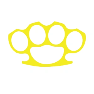 Muşta Araba Sticker 17x17 Cm Sarı