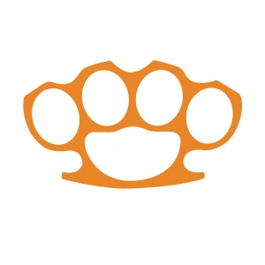 Muşta Araba Sticker 17x17 Cm Turuncu