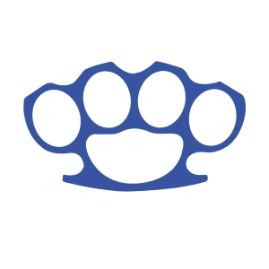 Muşta Araba Sticker 17x17 Cm Mavi