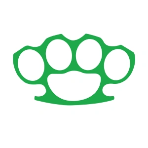 Muşta Araba Sticker 17x17 Cm Yeşil