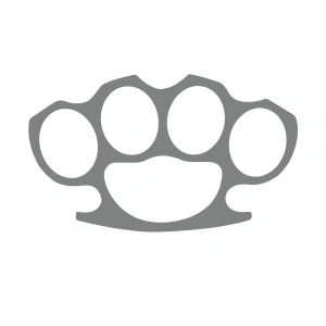 Muşta Araba Sticker 17x17 Cm Gri