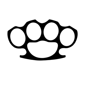 Muşta Araba Sticker 17x17 Cm Siyah