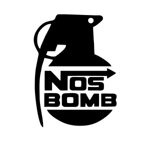 Nos Bomb Araba Sticker 17x17 Cm Siyah
