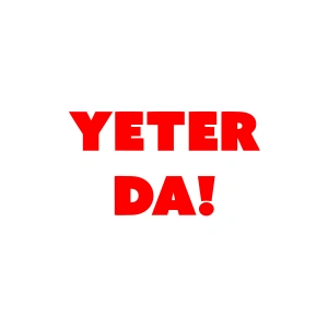 Yeter Da Araba Sticker 17x17 Cm Kırmızı