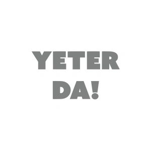 Yeter Da Araba Sticker 17x17 Cm Gri