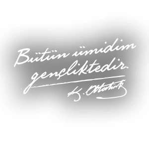 Bütün Ümidim Gençliktedir Araba Sticker 17x17 Cm Beyaz