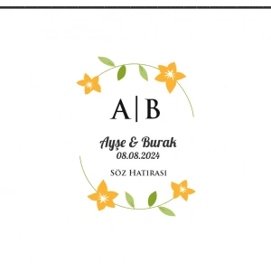 Kırmızı Meyveli Oval Kış Etiketi Kına Nişan Düğün 3x3 cm özel etiket / 50 adet sticker