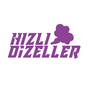 Hızlı Dizeller Araba Sticker 17x17 Cm Mor