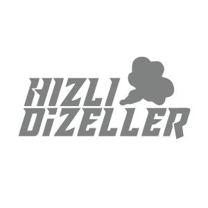 Hızlı Dizeller Araba Sticker 17x17 Cm Gri