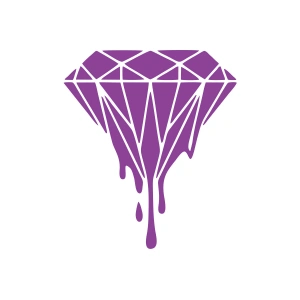 Elmas Araba Stickeri 17x17 Cm Mor